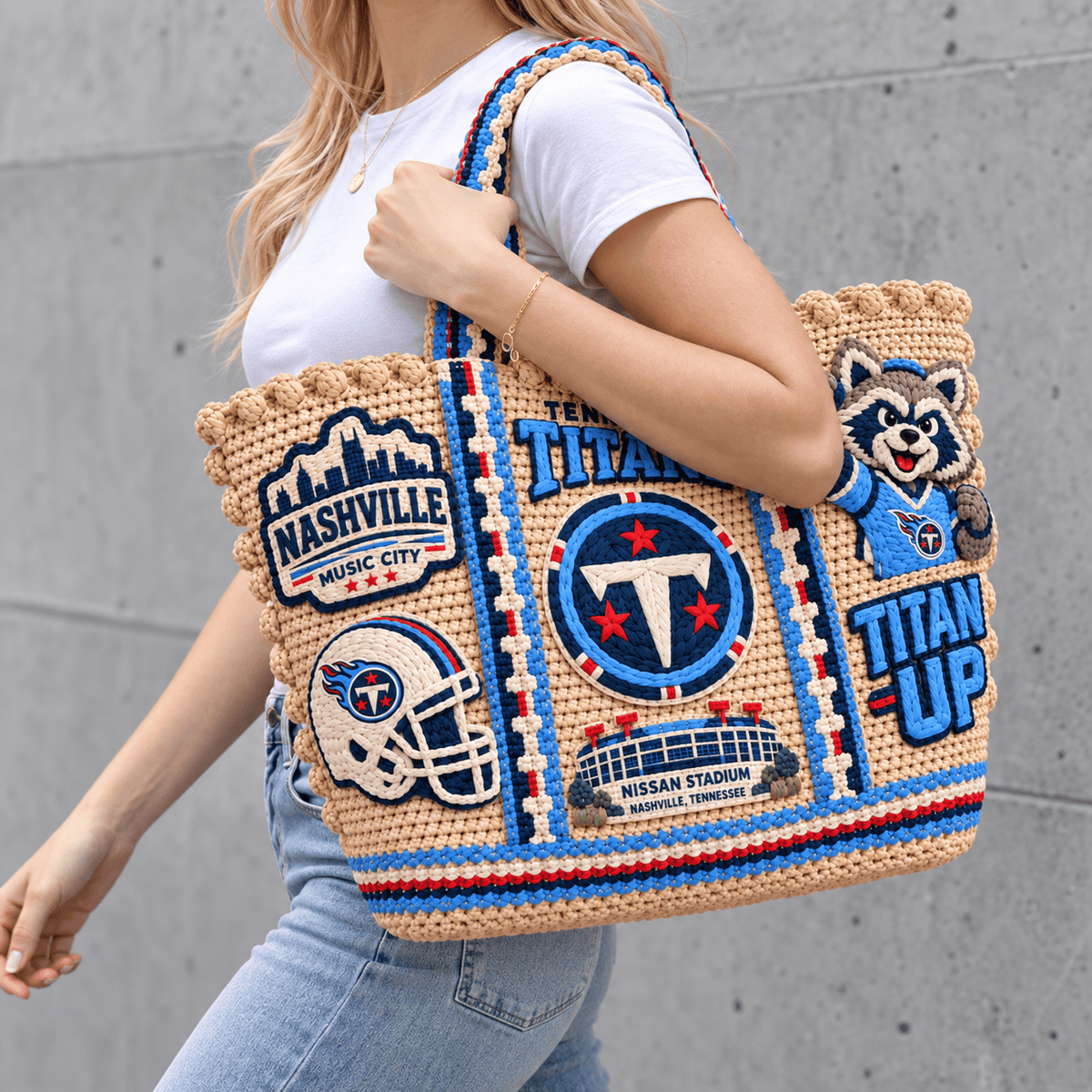 TNST Straw-Style Embellished Tote Bag NTKO