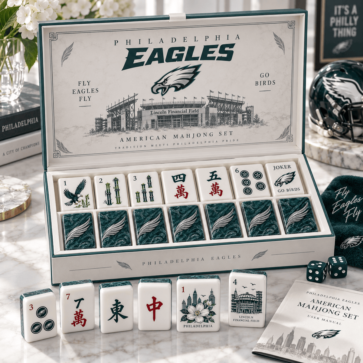 Premium PLDE Mahjong Tiles Set TNSM